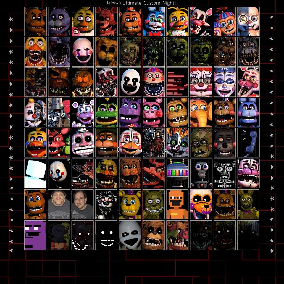 Five nights at freddys ultimate custom night. Фнаф ultimate custom night. фнаф 7 ultimate custom night. фнаф ультимейт custom night. fnaf ultimate custom night персонажи.
