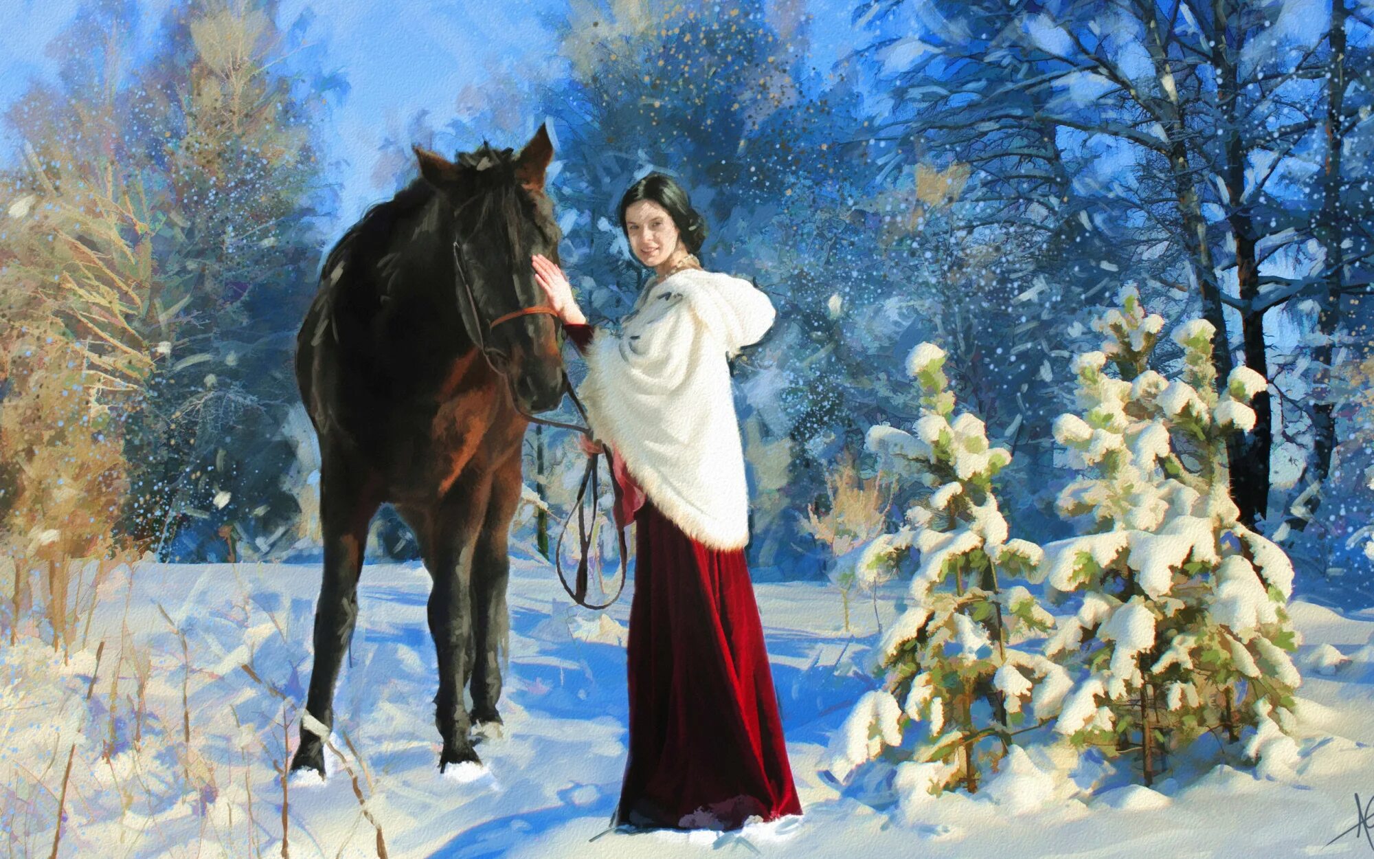 Ее хорошенькая с чуть черневшимися. Лошади зимой. Картина лошади. Лошади картины художников. Лошади в живописи русских художников.