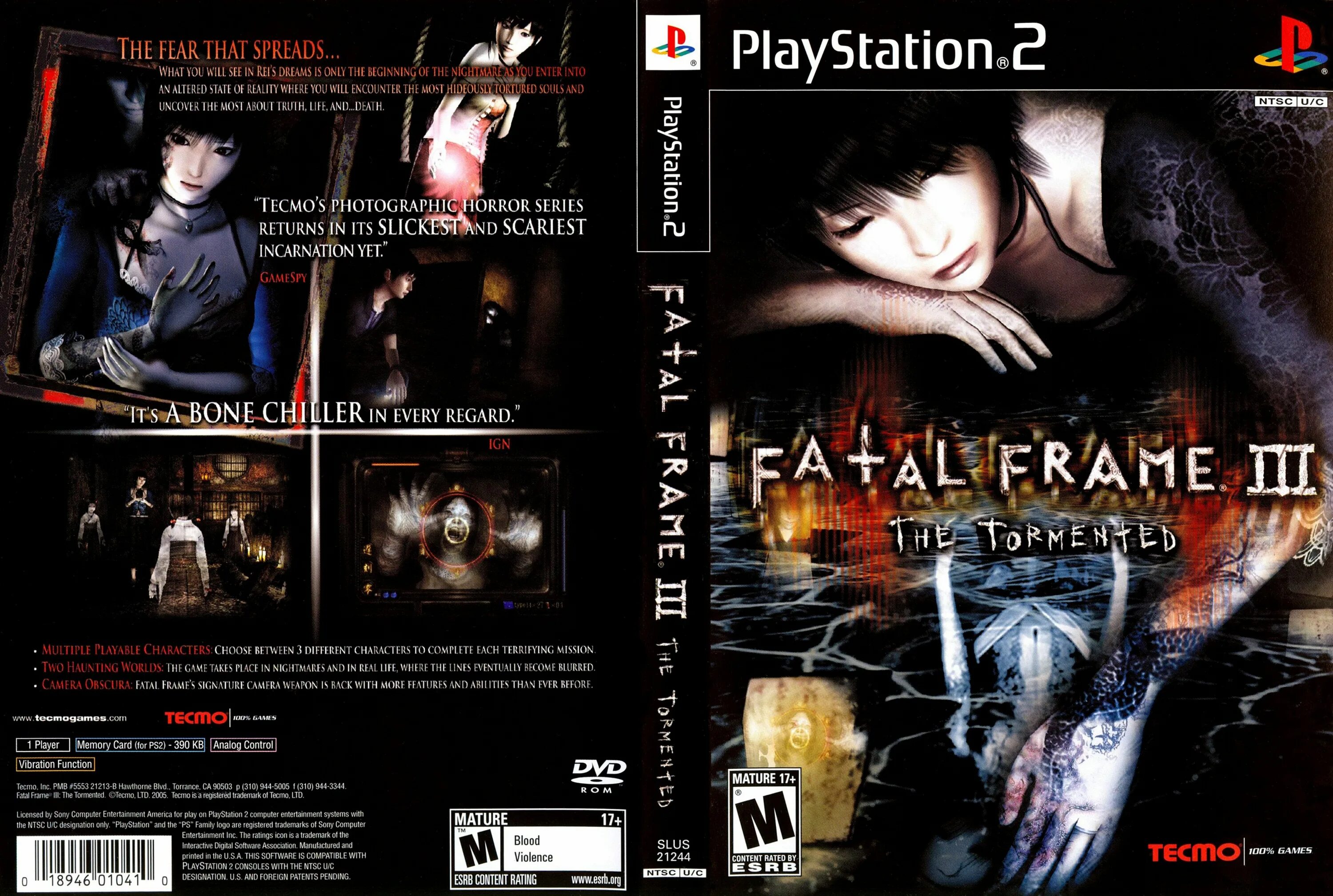 Fatal internal. Обложка Fatal frame II. Fatal frame 2 диск. Fatal frame 1 ps2 обложка. Fatal frame 2 ps2 Cover.