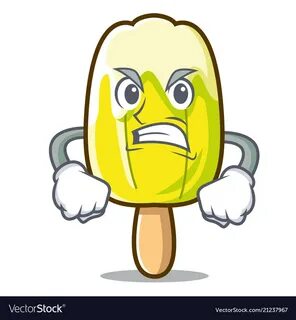 Angry lemon ice cream mascot cartoon Royalty Free Vector