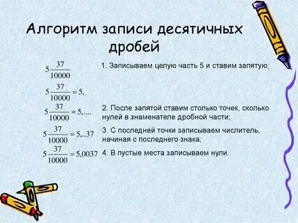 Математика 5 класс десятичная запись дробных чисел