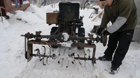 Фрез на мини тракторе