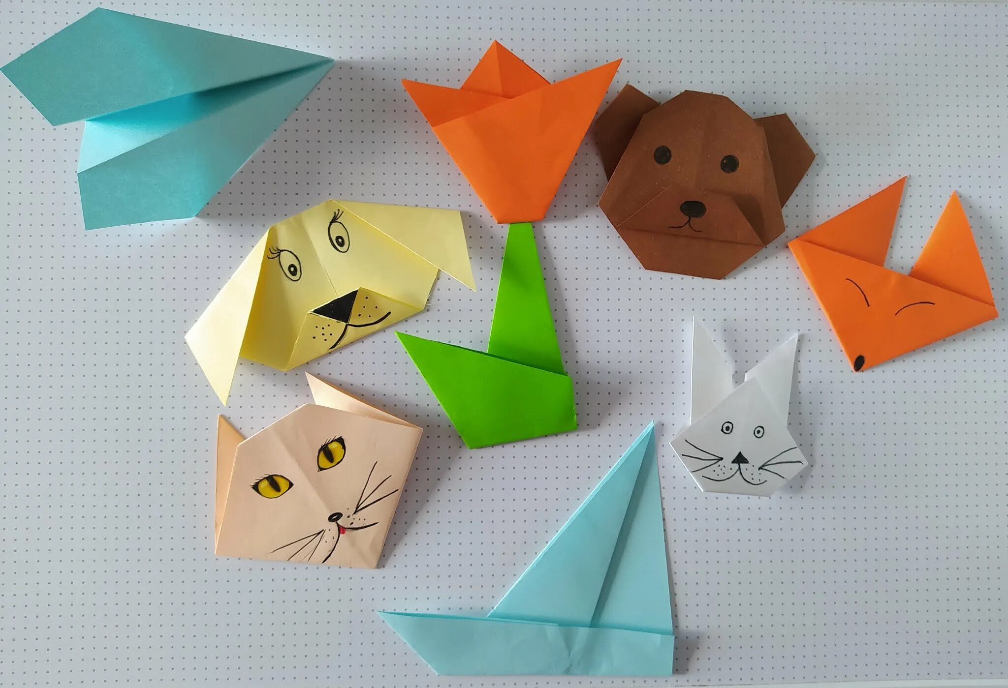 Оригами. Оригами для малышей. Поделки из бумаги оригами. Оригами из бумаги для детей.