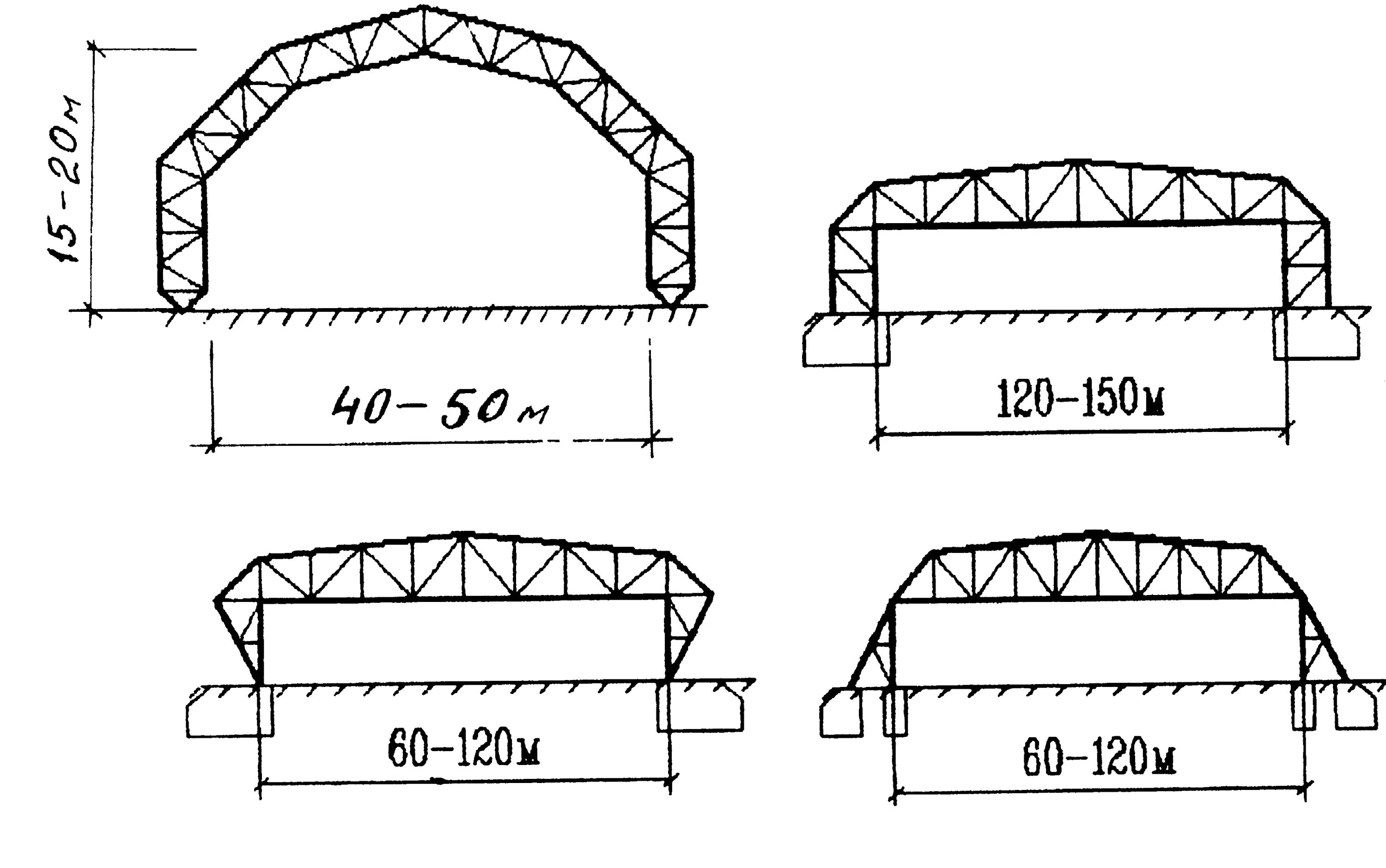 Типы пролетов. Балочные большепролетные конструкции. Арочные фермы металлические чертежи. Пространственные большепролетные конструкции покрытий схемы. Стальные рамные большепролетные конструкции.