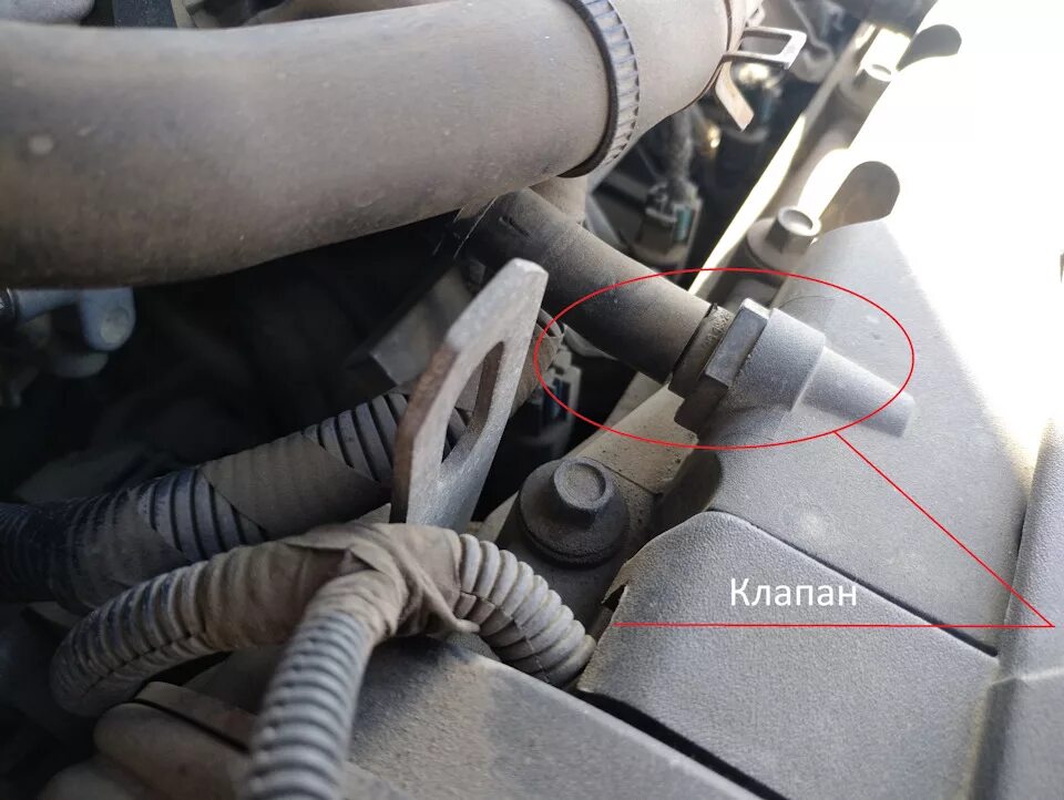 Ревизия клапана картерных газов (PCV) - Chevrolet Cruze (1G), 1,6 л, 2013 года с