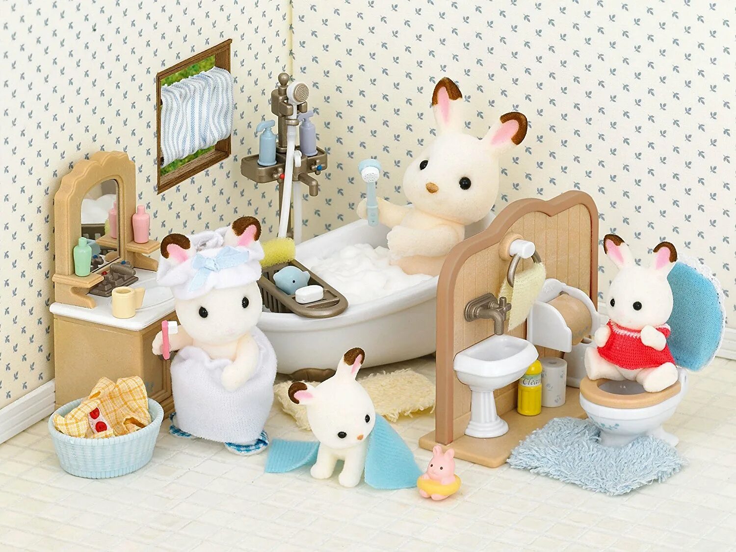 Pet family купить. Сильваниан Фэмилис. Sylvanian Families 5034. Сильвания Фэмили набор ванная. Сильвания Фэмили игрушки детская комната.