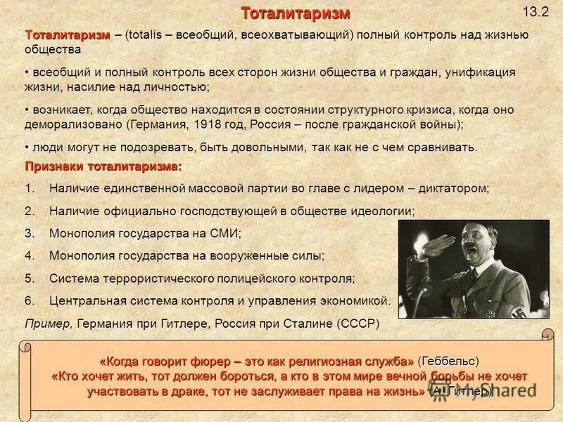 Тоталитаризм. Тоталитарный режим. Примеры тоталитарных государств. Идеология тоталитаризма. Начало тоталитаризма.
