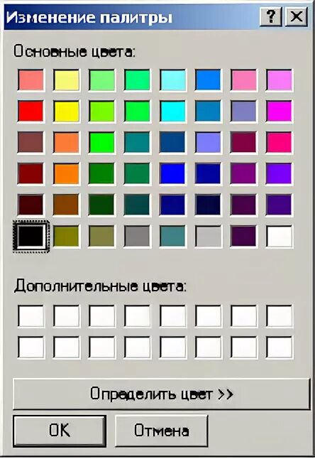 Палитра команд. Стандартная палитра цветов. Окно изменения Палитры в Paint. Как изменить палитру цветов в паинте 2. Как определить цвет в Paint.