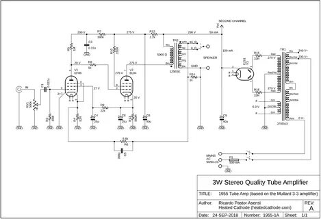 3W Single Ended Class-A Stereo Tube Amplifier - HEATED CATHODE