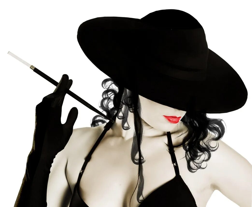 1 ночь с шляпой. Дама в шляпе. Дама в шляпе с сигарой. Девушка в черной шляпе. Женщина в шляпе с сигаретой.
