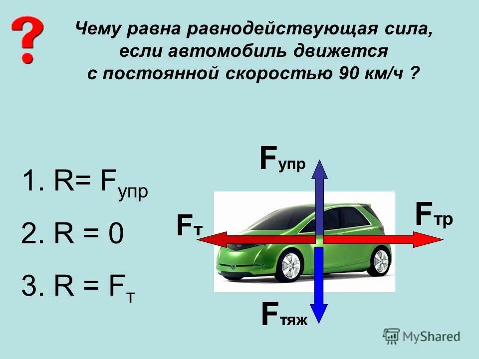 Техническая скорость автомобиля. Автомобиль двигается с постоянной скоростью. Равнодействующая сил движущегося автомобиля. Постоянная скорость.