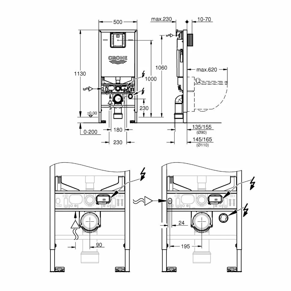 Инсталляция унитаз чертеж Grohe. Система инсталляции для подвес унитаза Grohe Rapid. Ширина инсталляции для унитаза Grohe. Схема инсталляции Грое для унитаза. Туалет инсталляция размеры