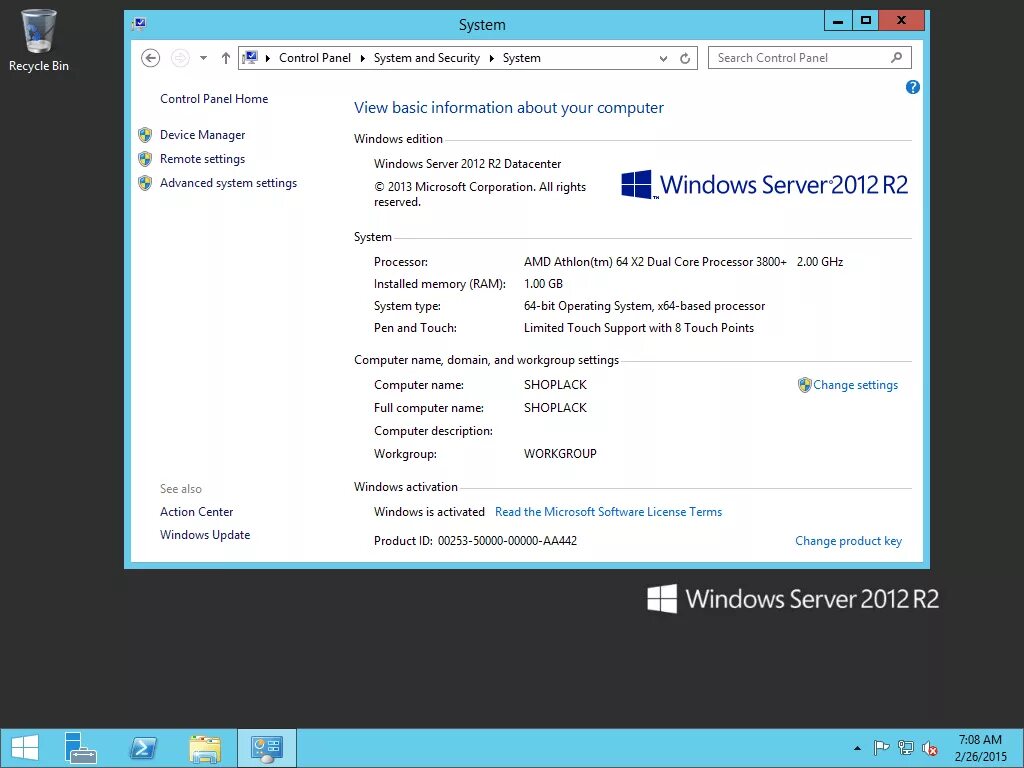 Windows server терминалов