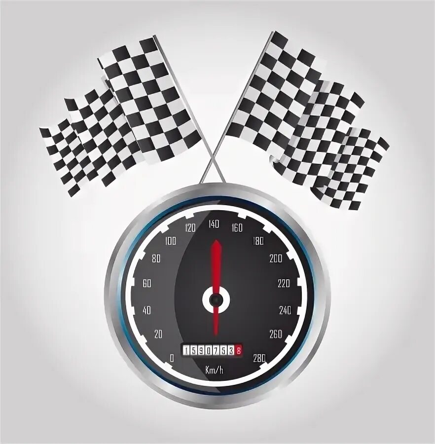 Dynamic speed. Отделения на спидометре на клетчатом фоне. speed graphic. скорость вектор арт.
