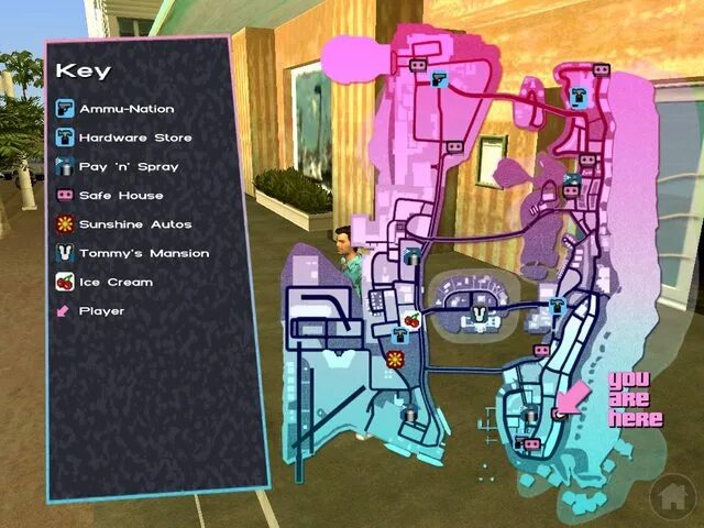 Недвижимость в гта вайс сити. Gta vice city карта недвижимости. Gta vice city вся недвижимость на карте. Grand theft auto vice city карта недвижимости. Гта vice city карта.