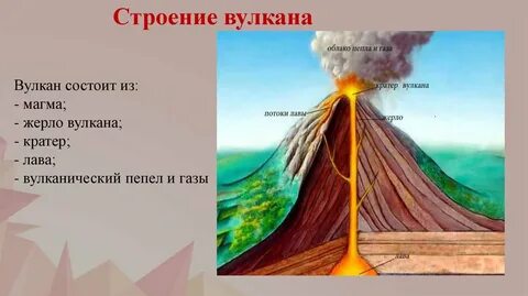 Жерло относится к строению вулканов