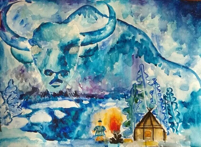 Бунин бык. Тымныы о5ус. чысхаан о5ус. бык холода в якутии. бык зимы в якутии.