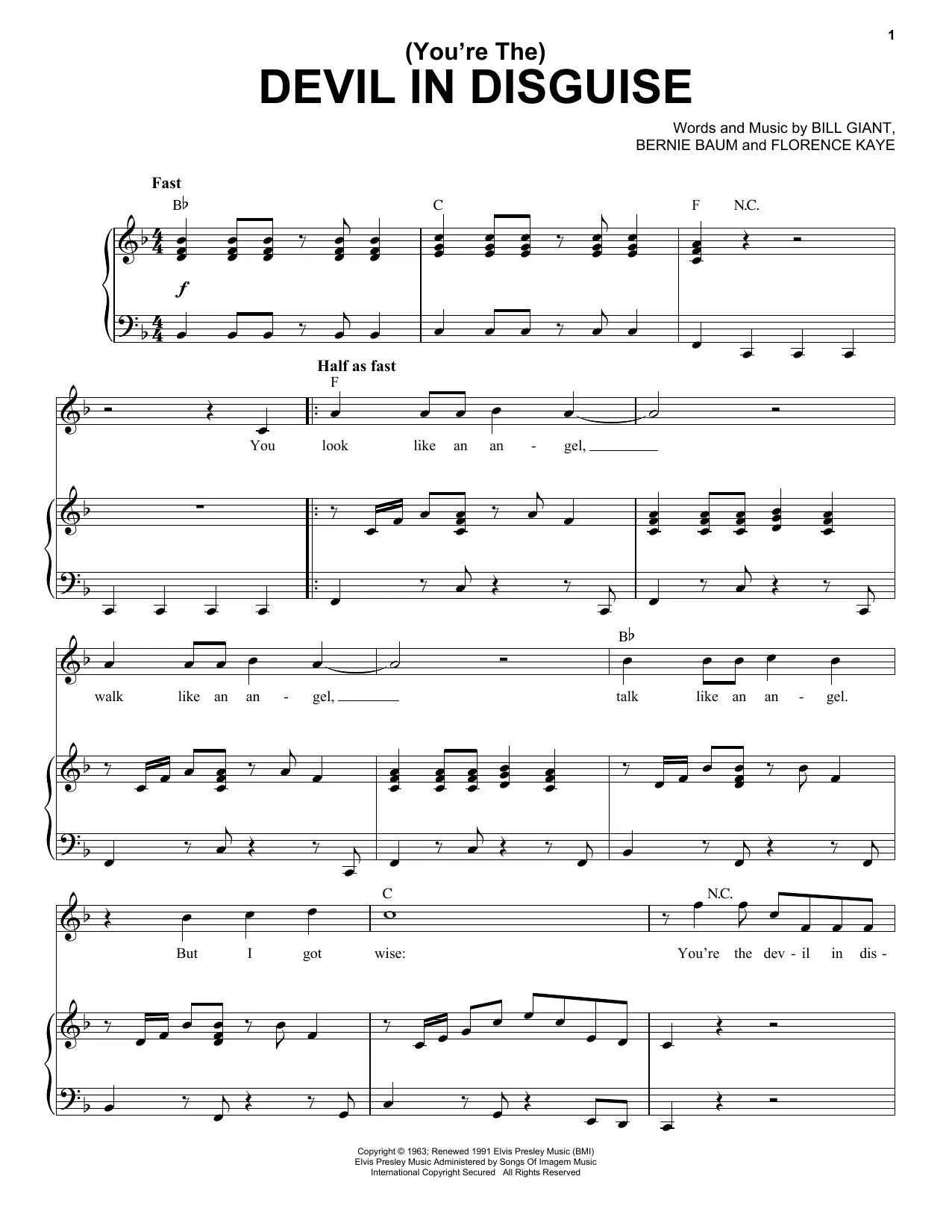 You re the devil in disguise. Elvis presley devil in disguise. devil in disguise элвис пресли. everything happens to me ноты. elvis presley - (you&#039;re the) devil in disguise.
