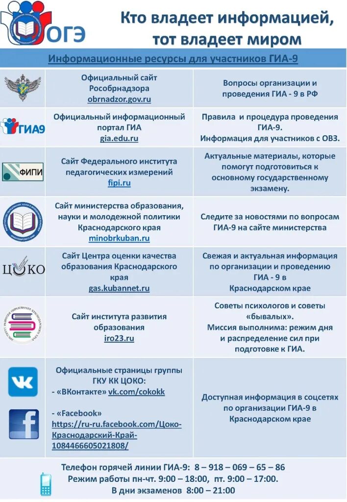 Огэ по информация 9