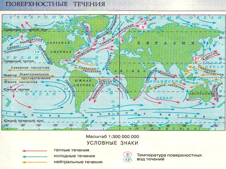 Многообразие течений. Тёплые течения мирового океана на карте. Основные поверхностные течения в мировом океане карта. Тёплые и холодные течения на карте мирового океана.