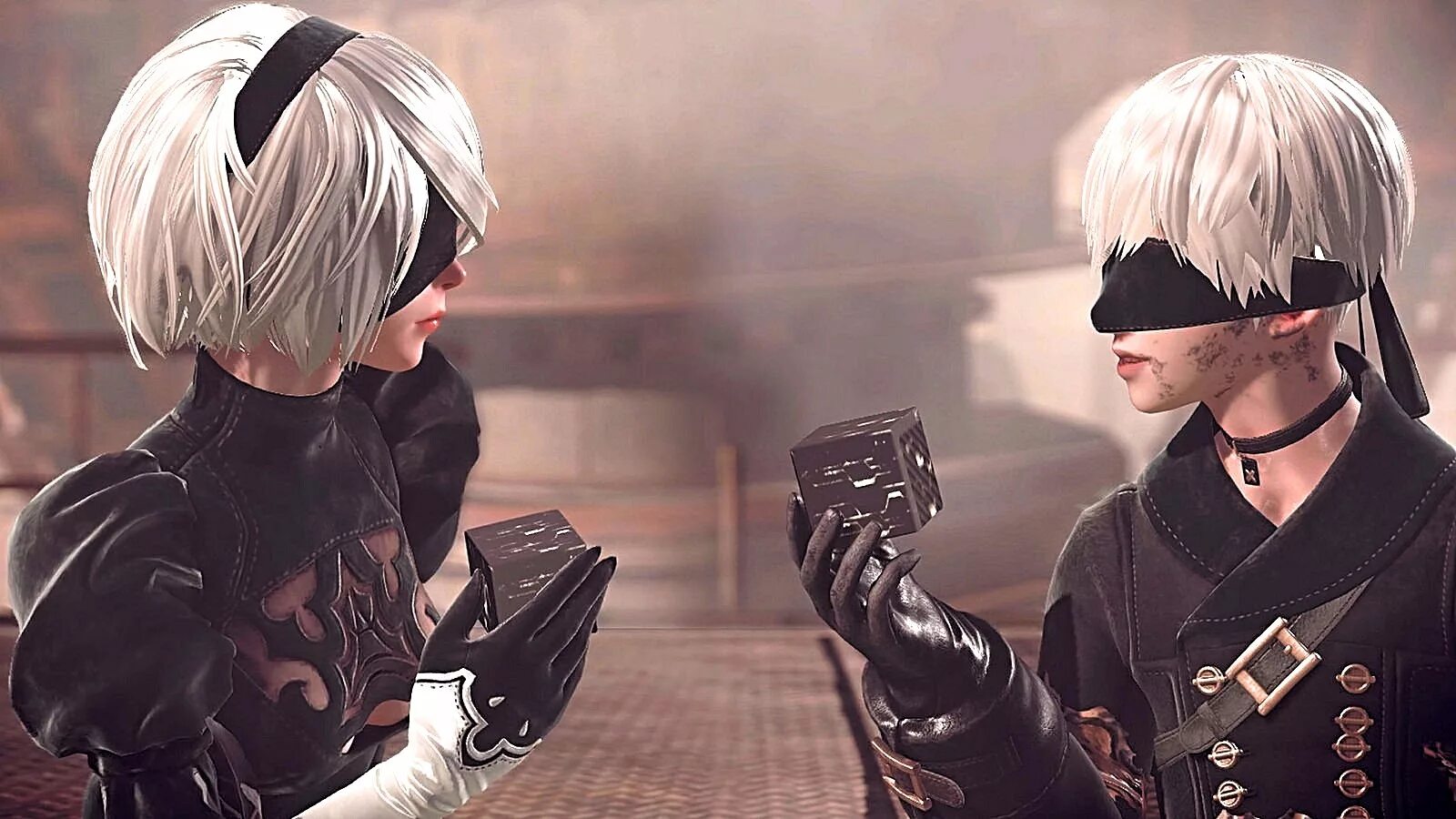 Near nightz. NIER 2b and 9s. Ниер автомата 9s. NIER 9s без маски. NIER Automata 2b и 9s.