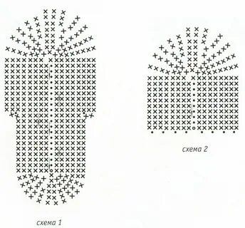 Тапки крючком схемы и описание