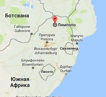 Лимпопо на карте
