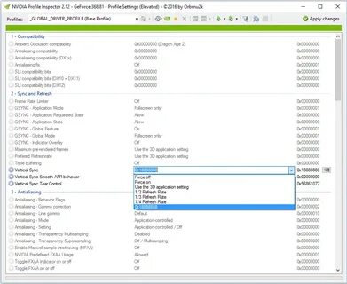 Синхронизация nvidia
