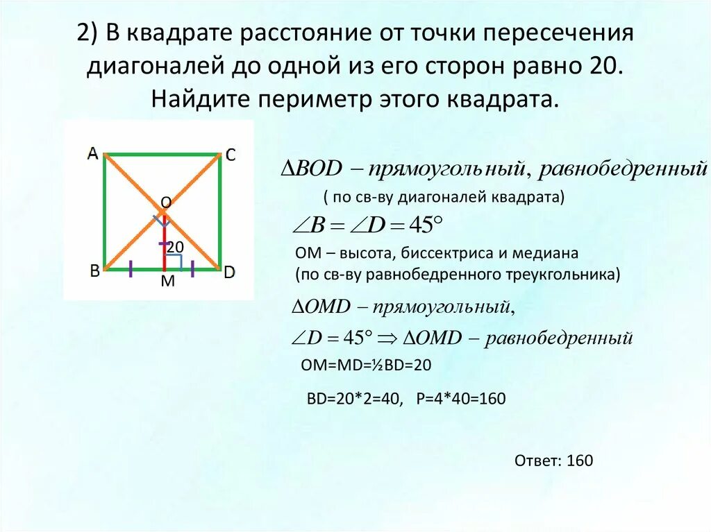 Диагонали квадрата являются биссектрисами его углов. Точка пересечения диагоналей квадрата. Угол пересечения диагоналей квадрата. Диагональ квадрата равна. Диагональ квадрата периметр квадрата.