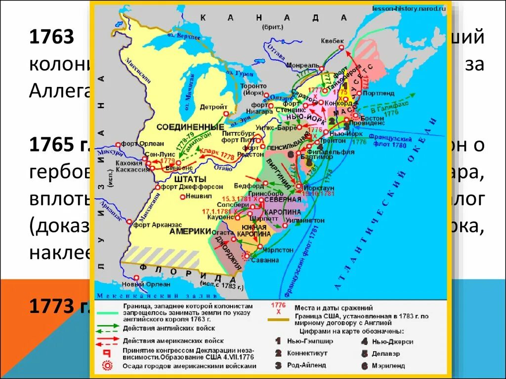 Даты войны за независимость североамериканских колоний. Djqyf PF ytpfdbcbvjcnm fvthbrb карта.