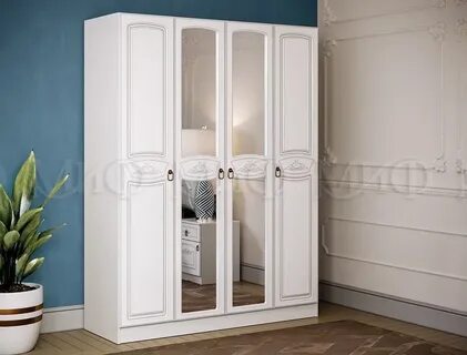 Шкаф 4 створчатый белый