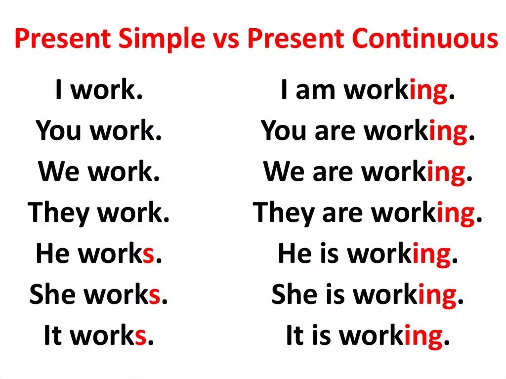 In the afternoon present continuous. Present simple vs present Continuous. Презент Симпл и презент континиус. Present simple vs Continuous. Сравнение present simple и present Continuous.