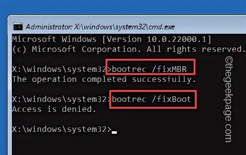 Bootrec не удается найти запрошенное системное устройство. Bootrec не удается найти запрошенное системное устройство