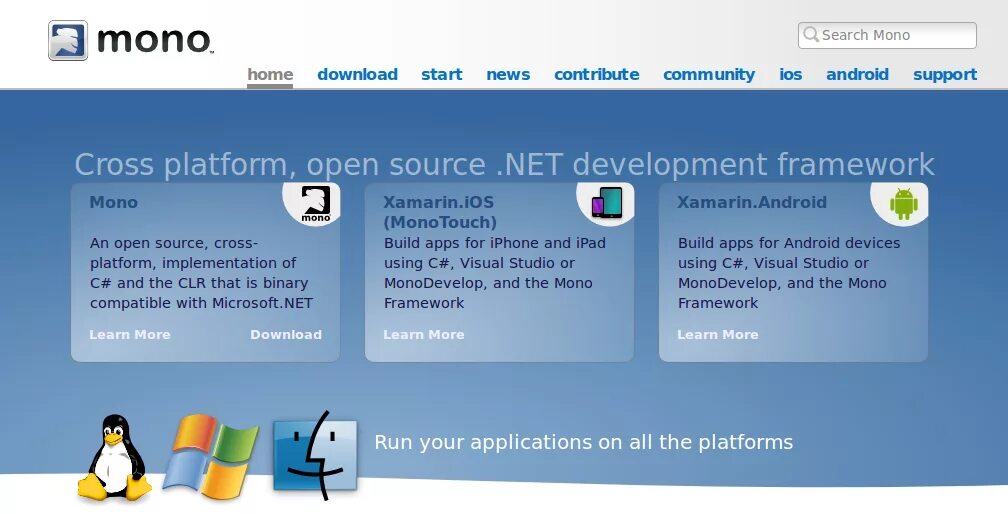 Mono Framework. Mono Development platform. Mono Development ide.
