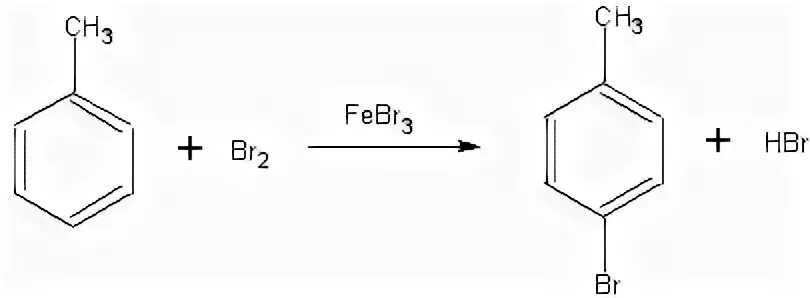 Бром в присутствии железа. Толуол и бром. Метилбензол бром катализатор. Толуол 4 бромтолуол. Метилбензол br2.