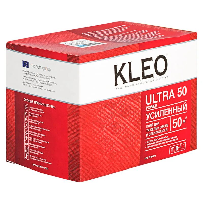 Клей для тяжелых обоев «Kleo Ultra 50 м2». Клей обойный Флизелиновый Kleo. Клей для флизелиновых обоев Kleo, 50 м². Клей Клео ультра 50 усиленный. Клей для обоев рейтинг