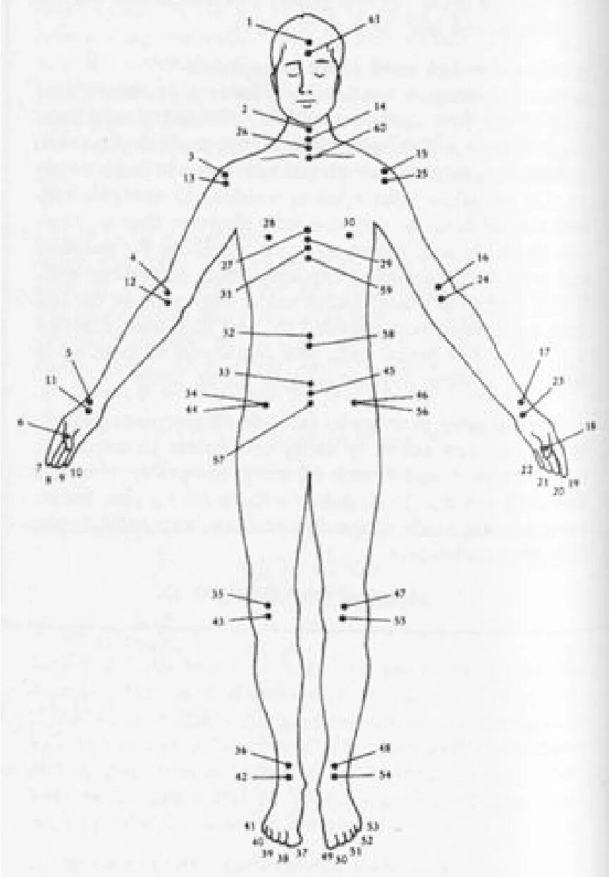 Питьевые точки. 61 Точка расслабления схема. Тело человека по точкам. Тело человека схема. Точки на теле человека.