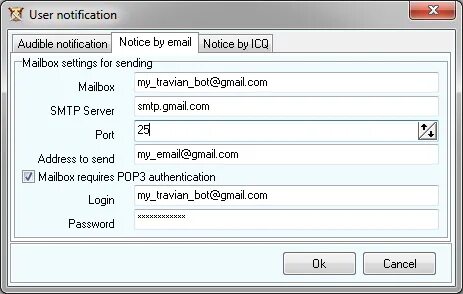 User notification