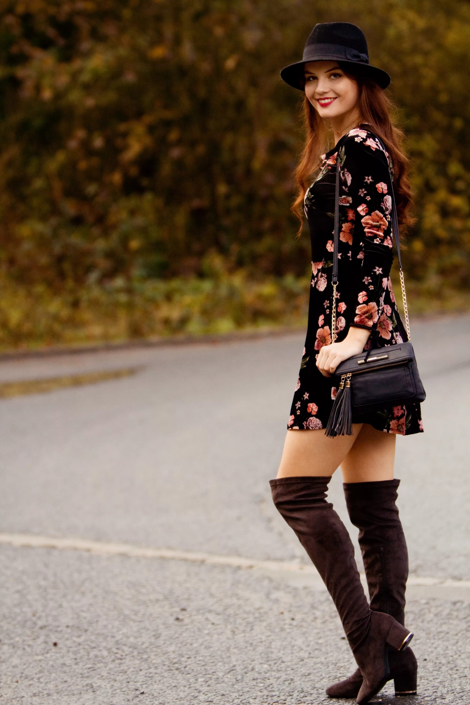 15 образов. Over Knee Boots and Dress. OVERGLAM стиль.
