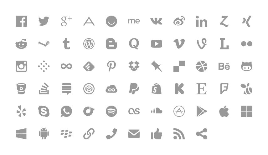 Набор иконок. Иконки соцсетей серые. Набор иконок в одном стиле. Набор иконок для визитки. Значки контактов на экран