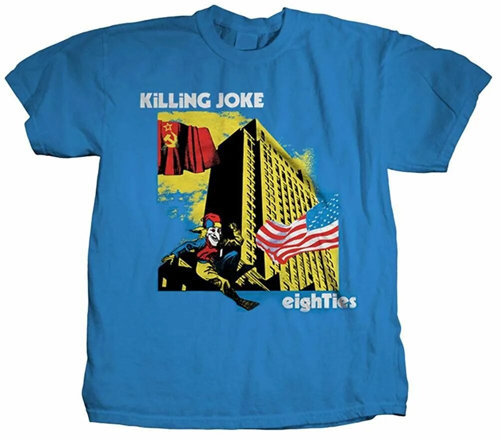 Joke on us. Killing joke Eighties. Killing joke Eighties обложка. Футболки в восмидесяты. Футболка мужская 80-е.