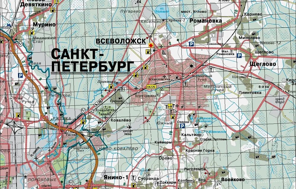 Всеволожск на карте. Всеволожский район на карте. Всеволожский район на карте Ленобласти. Карта Всеволожского района подробная.