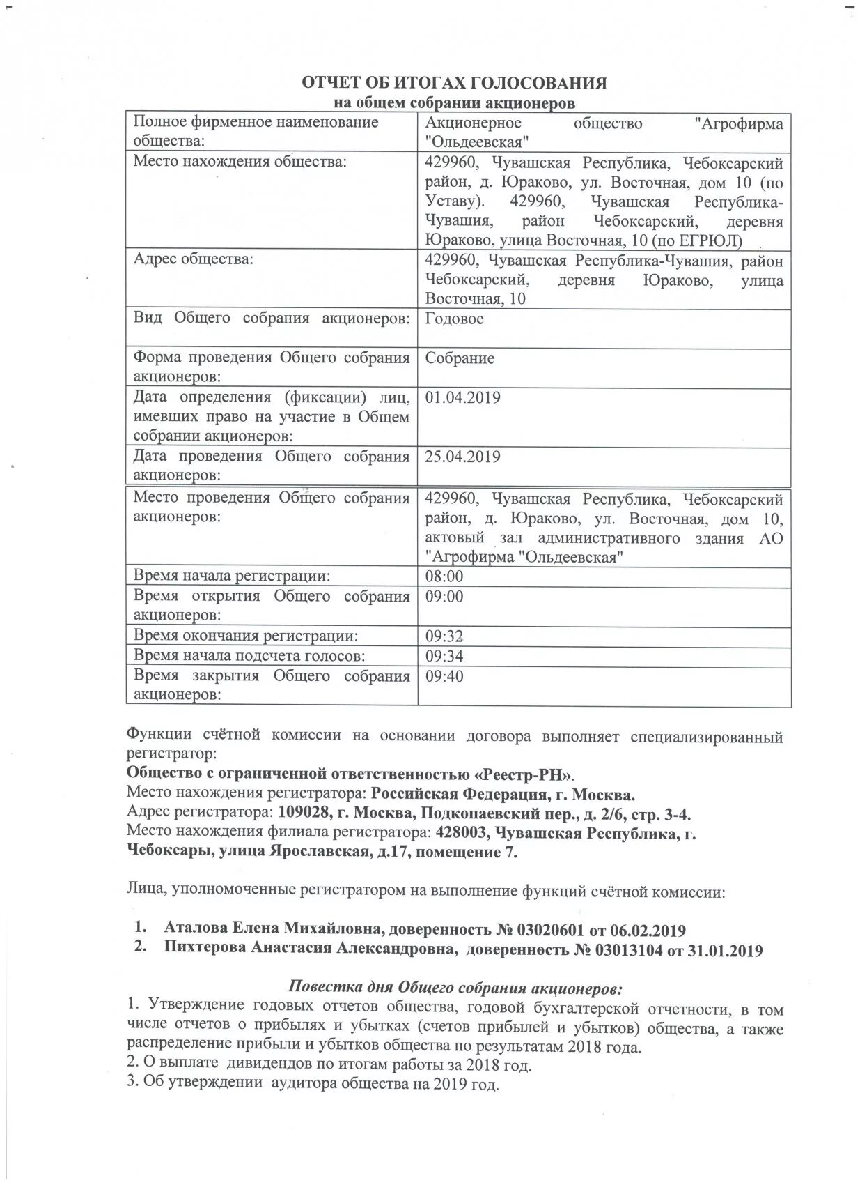 Голосование на собрании акционеров. Отчет об итогах голосования. Протокол об итогах голосования. Протокол об итогах голосования на общем собрании акционеров.