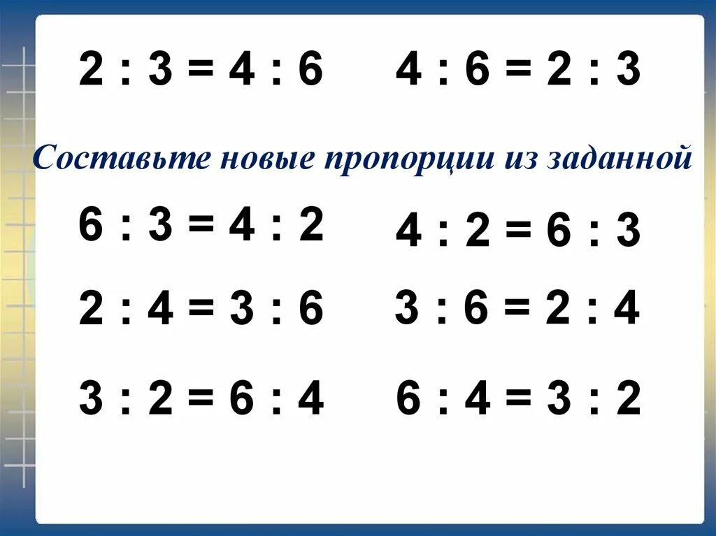 Пропорция. Перестановка членов пропорции. Составьте пропорцию. Как составить пропорцию. Составь любую пропорцию