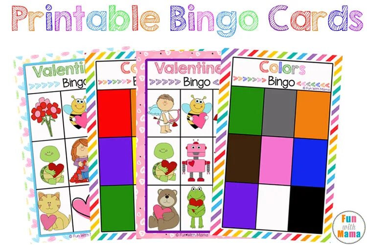 Printable cards. Colours Bingo for Kids Printable. Bingo Cards for Kids Printable. Fun Cards Printable. Shapes for Kids free Printable Bingo.