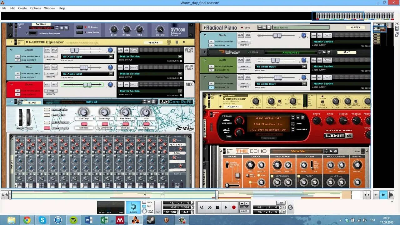 VST плагины » сведение и мастеринг. Propellerhead reason 7. Reason VST. Reason DAW. Reason plugins