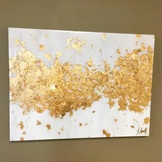 Картина белая с золотом