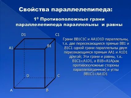 Боковые ребра параллелепипеда параллельны