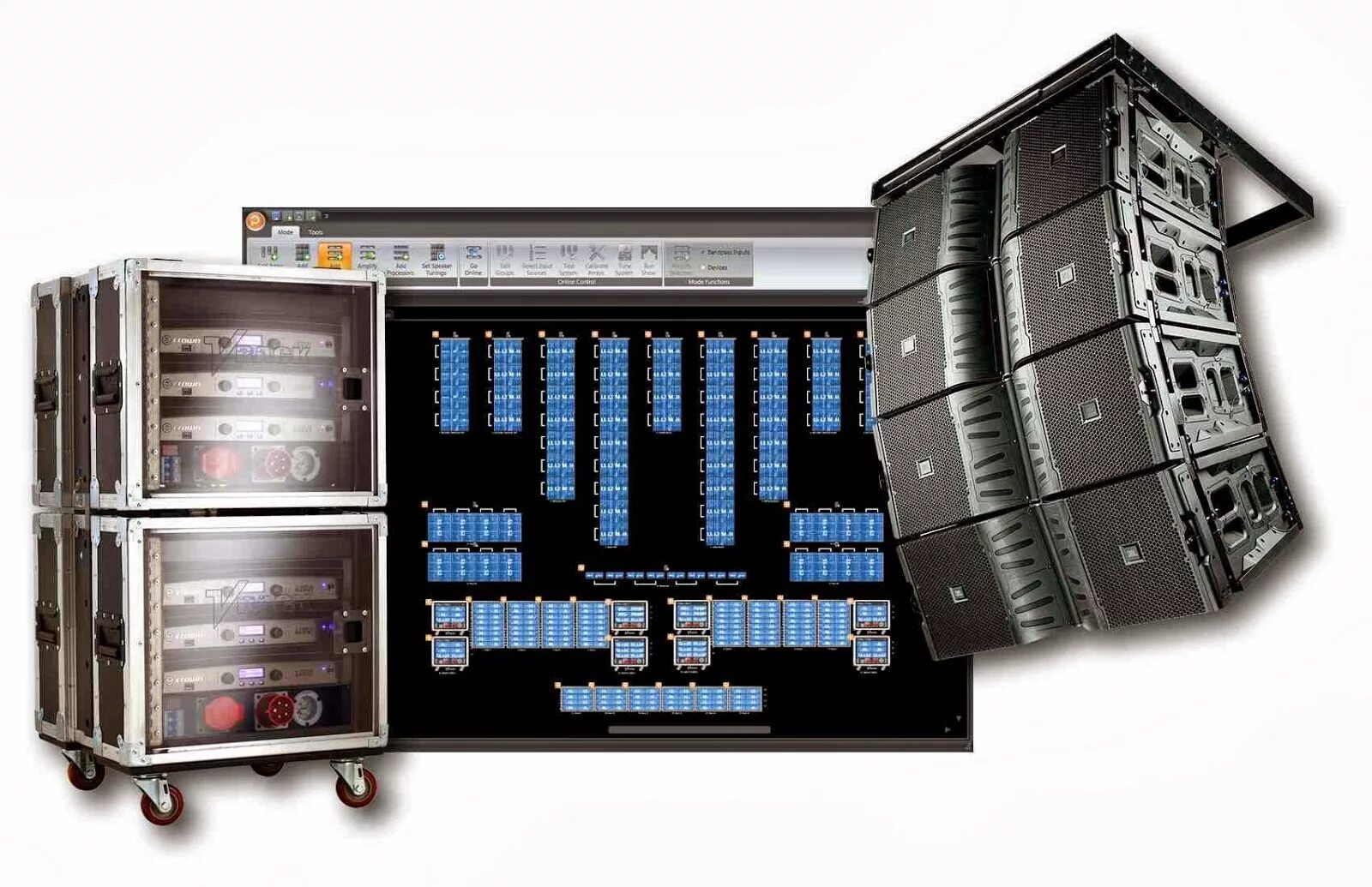 System s performance. Sound system. professional audio system. harman pro. jbl vertec.