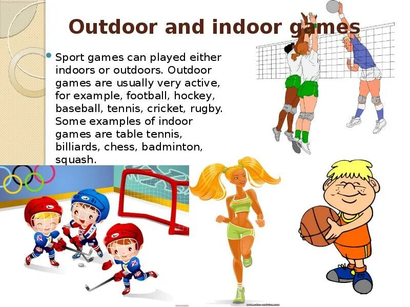 Which of these sports are indoor. Спорт на английском. Проект по английскому про спорт. Рассказ о спорте. Тема спорт англ.